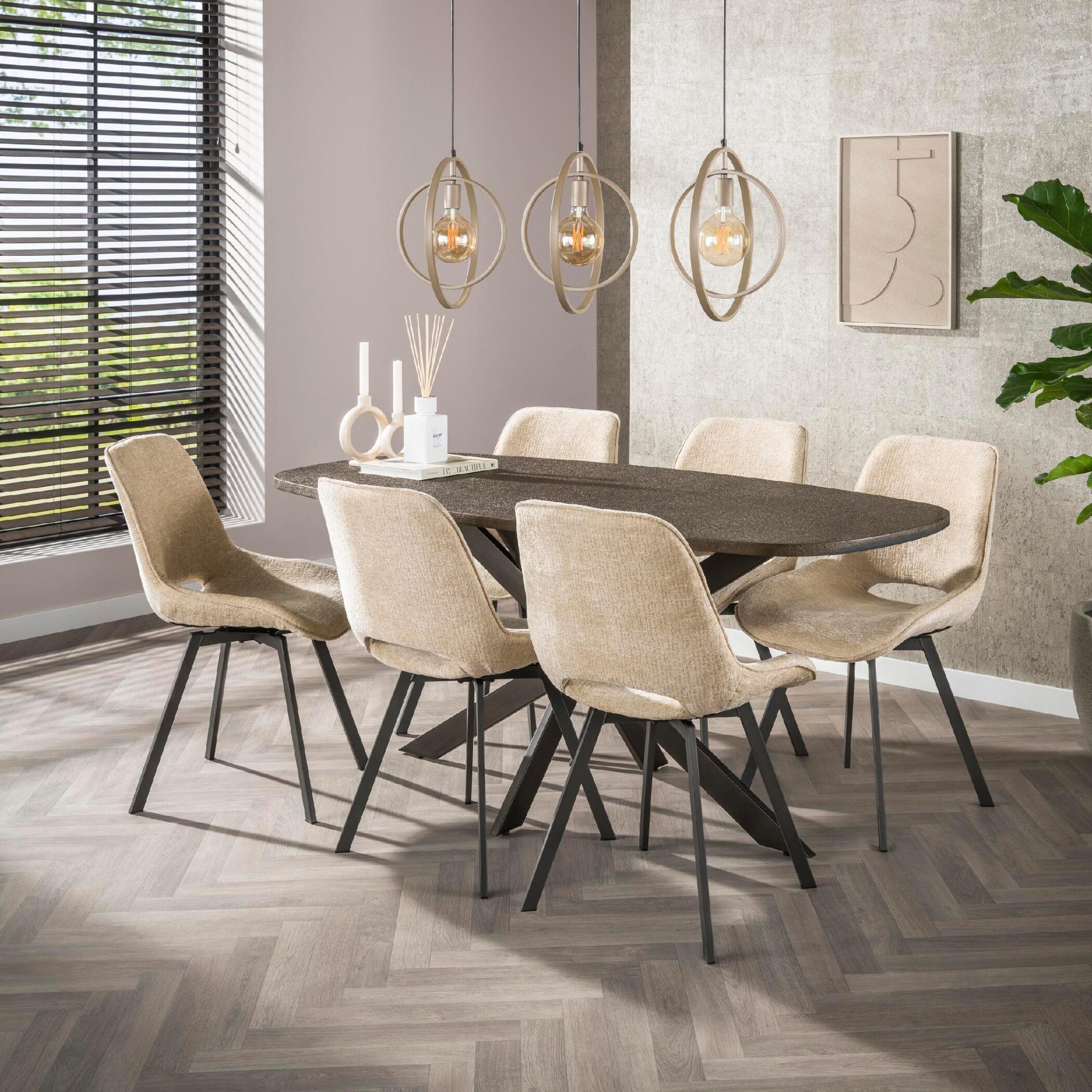 draaibare eetkamerstoelen Eldan zand afbeelding 8
