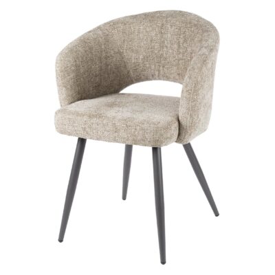 Vona bouclé eetkamerstoelen zand afbeelding 1