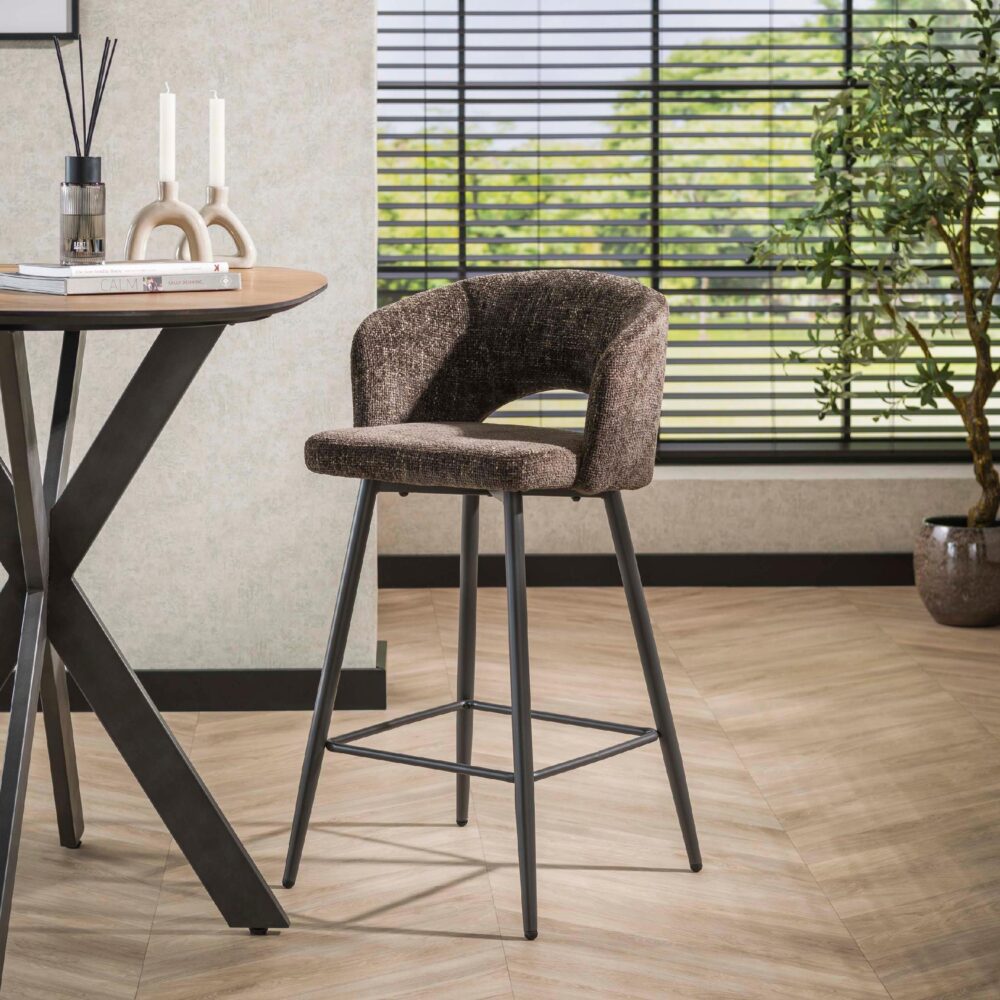 bruine Vona barstoelen set van 2 afbeelding 4