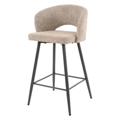 bouclé barstoelen zand Vona afbeelding 1