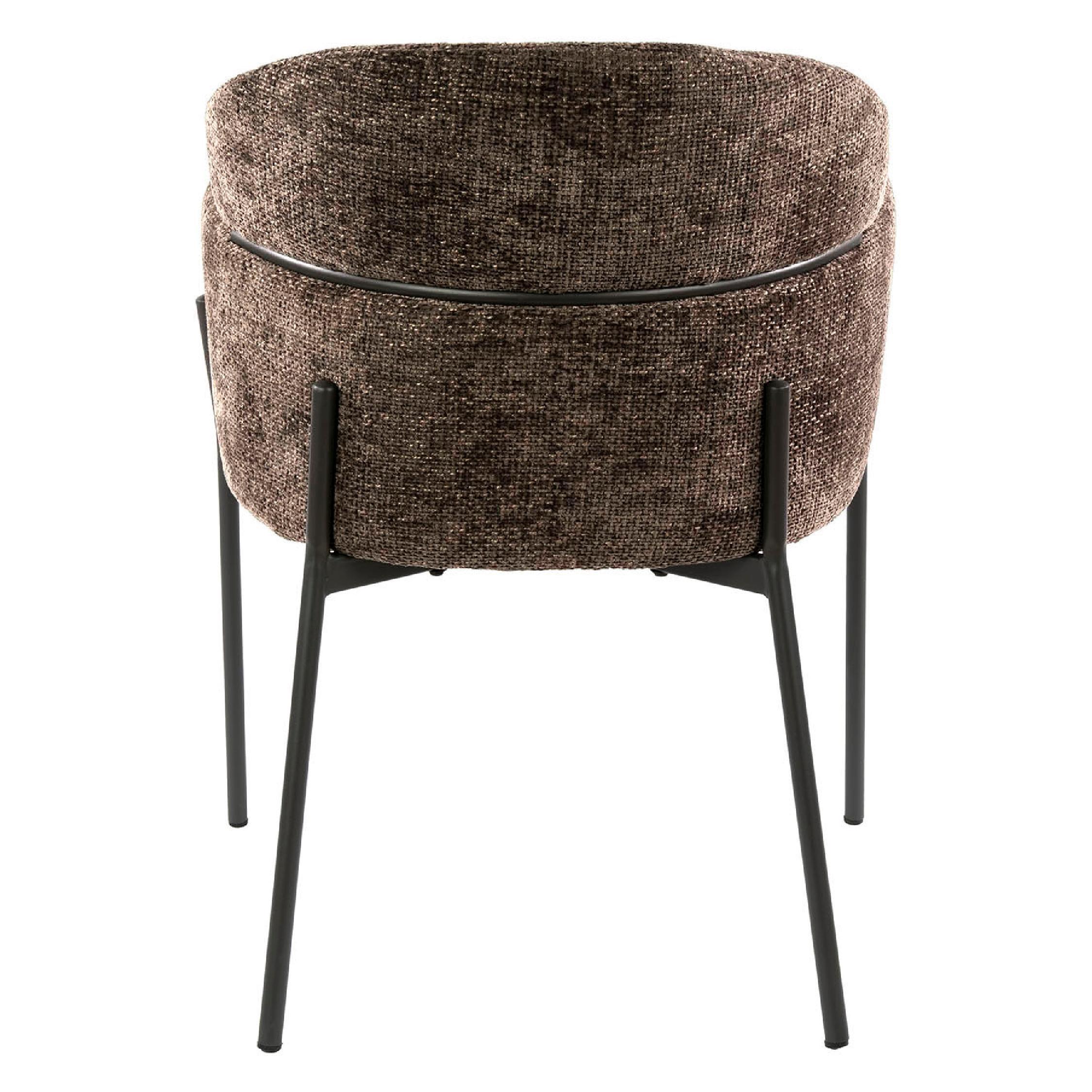 Alea taupe eetkamerstoelen met armleuning afbeelding 3