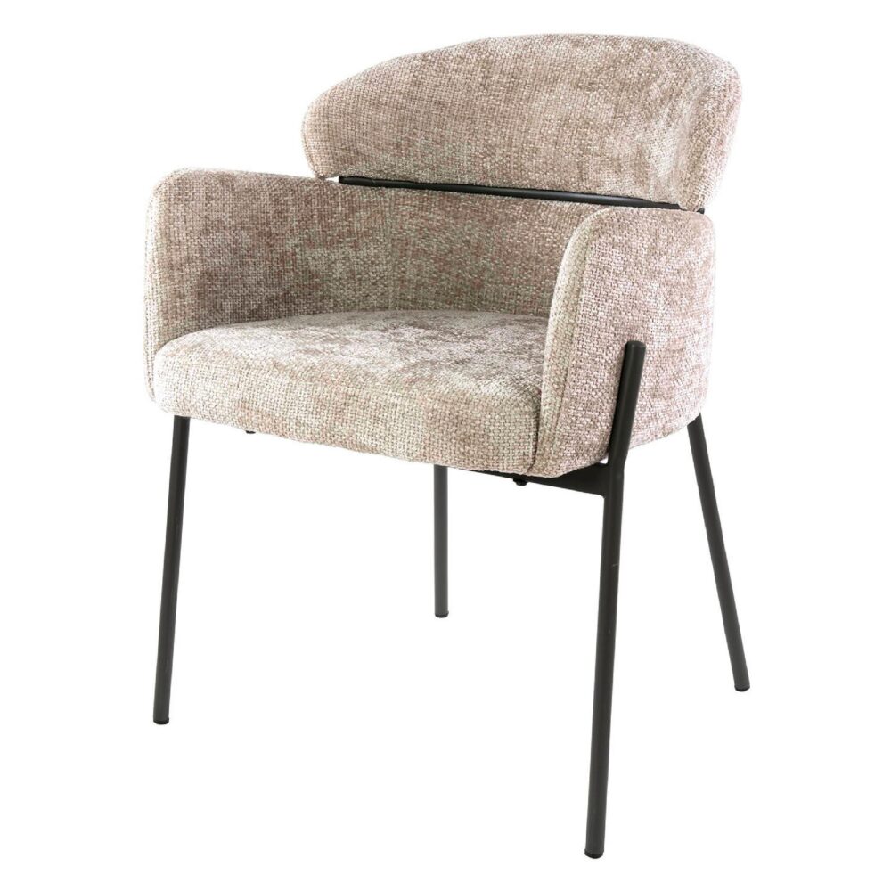 Alea eetkamerstoelen zand met armleuning afbeelding 1