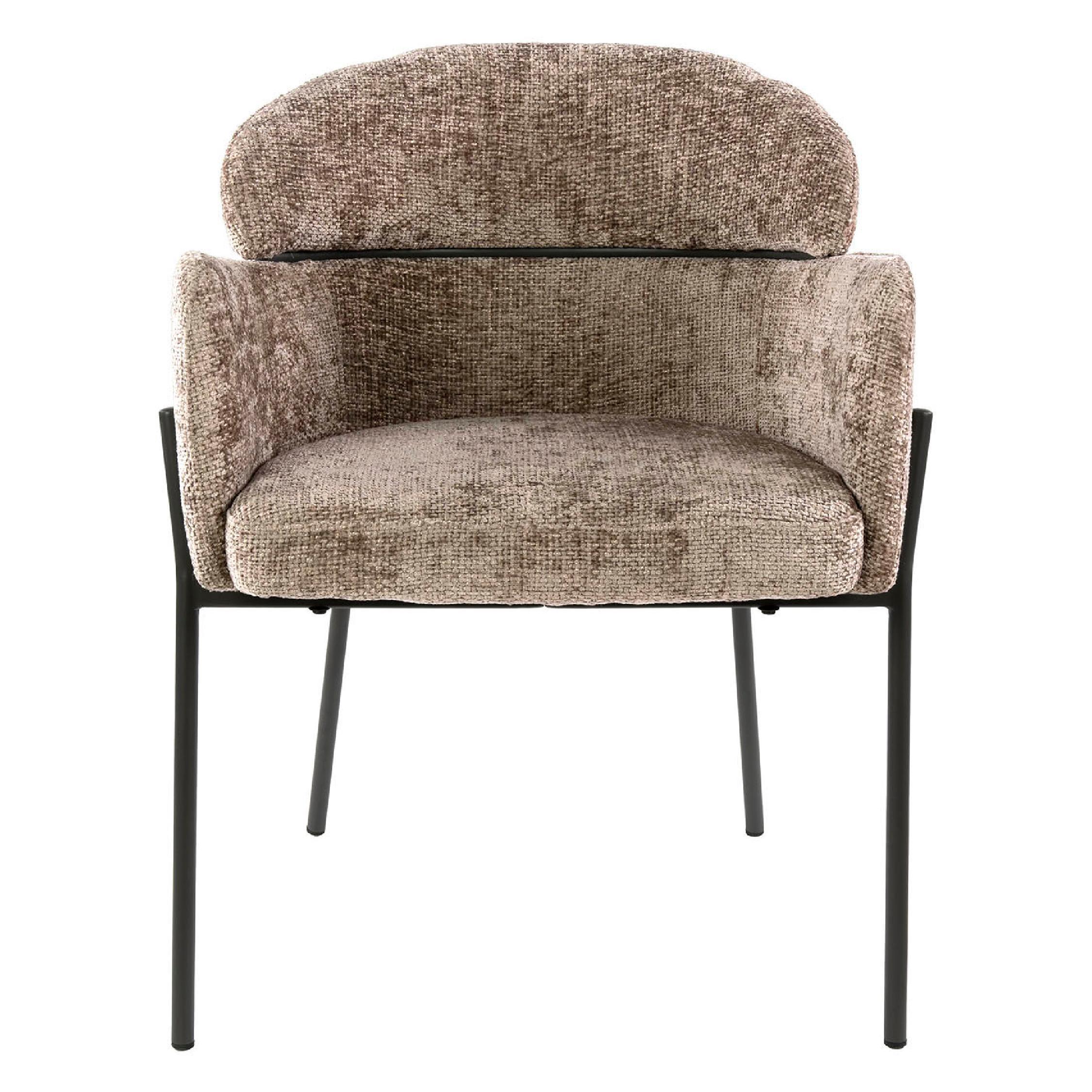 Alea champagne eetkamerstoelen met armleuning afbeelding 2