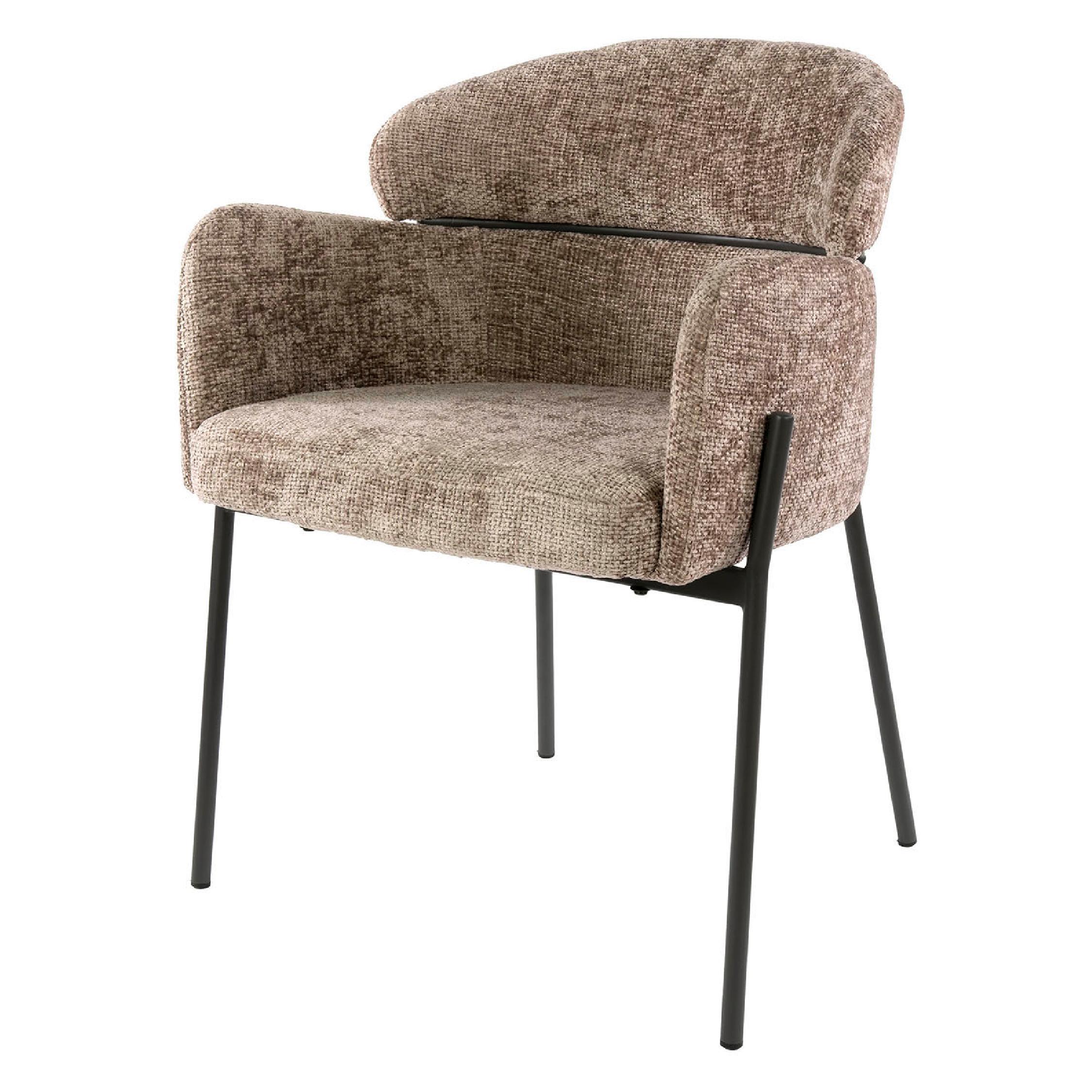 Alea champagne eetkamerstoelen met armleuning afbeelding 1