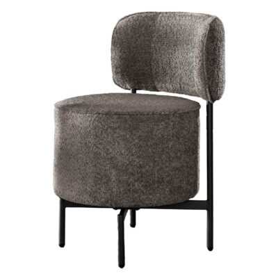 draaibare bouclé eetkamerstoelen Kiro grijs afbeelding 1