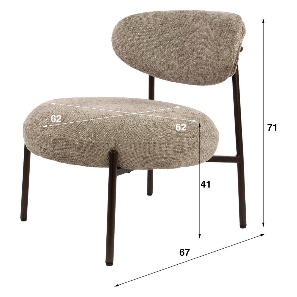 fauteuil met pocketvering zand afbeelding 6