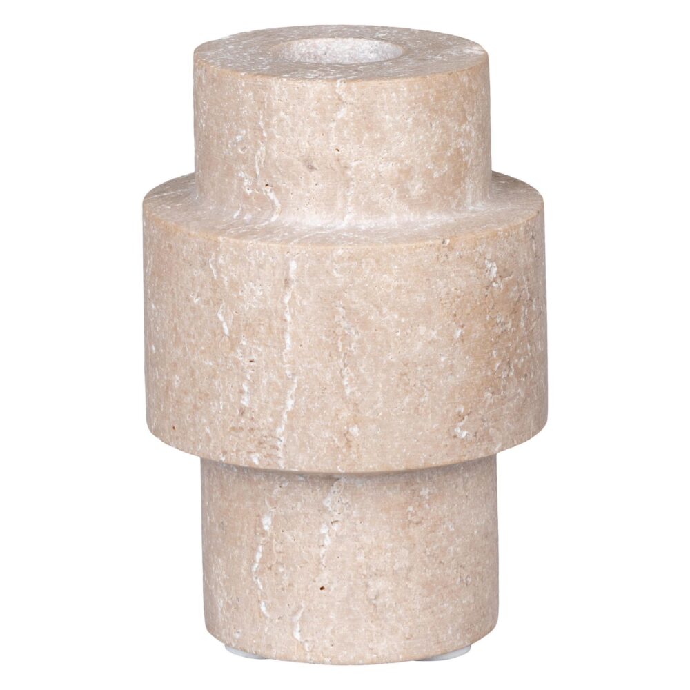 travertin kandelaar cilinder afbeelding 2