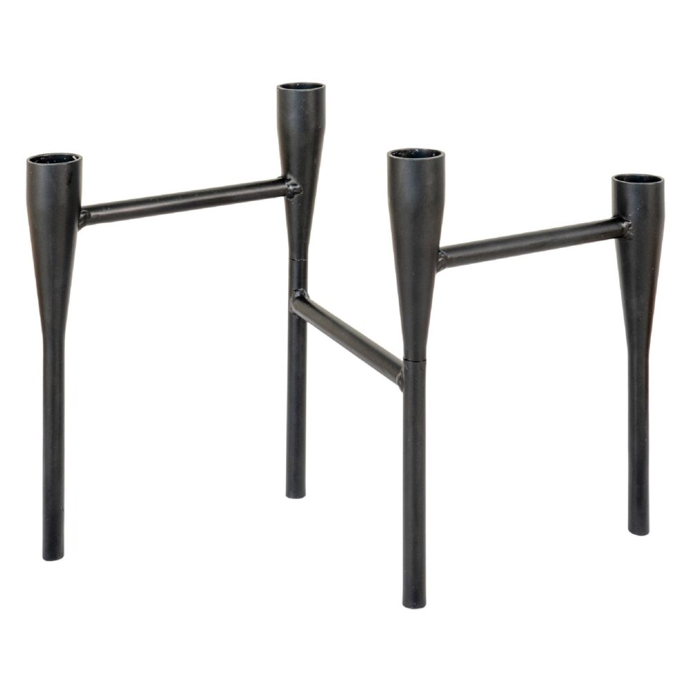 zwarte stalen kandelaar afbeelding 2