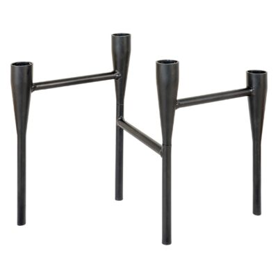 zwarte stalen kandelaar afbeelding 2