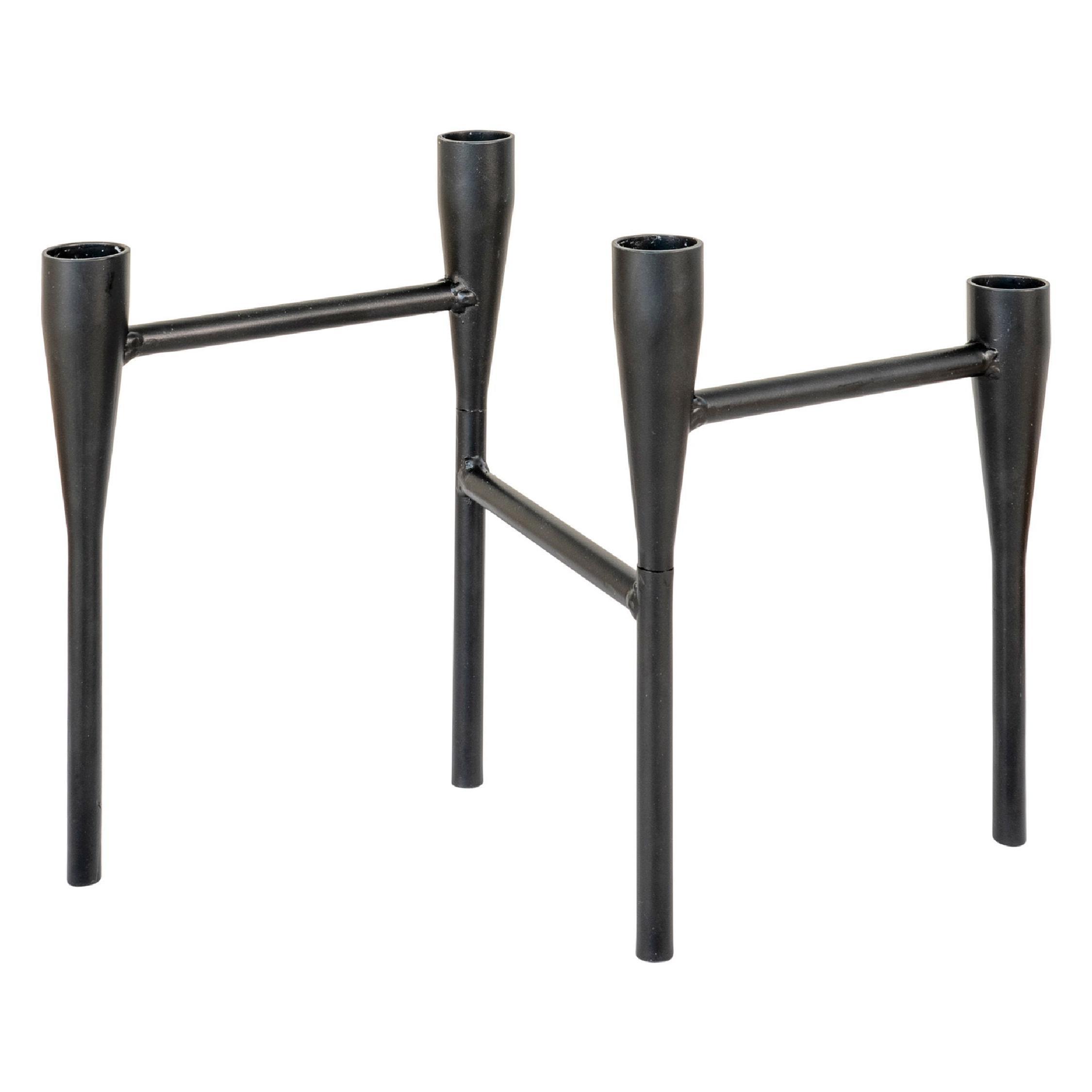 zwarte stalen kandelaar afbeelding 2