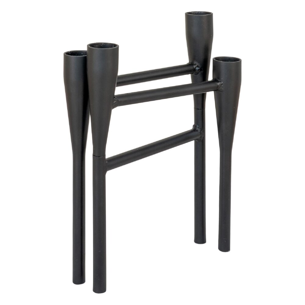 zwarte stalen kandelaar afbeelding 3