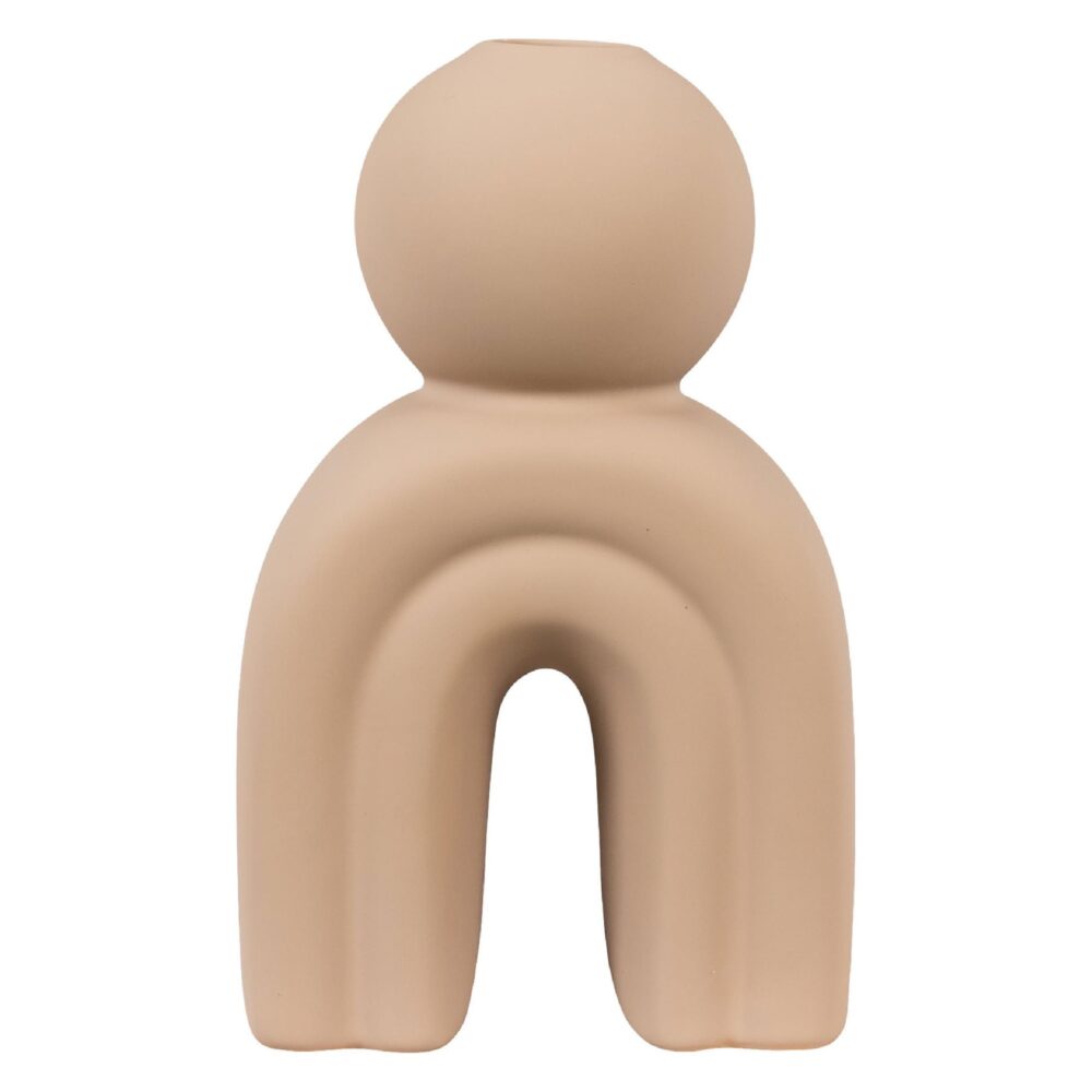 bruine keramieken kandelaar afbeelding 2