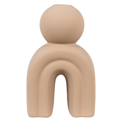 bruine keramieken kandelaar afbeelding 2