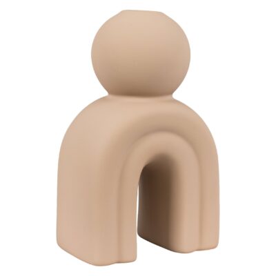 bruine keramieken kandelaar afbeelding 3