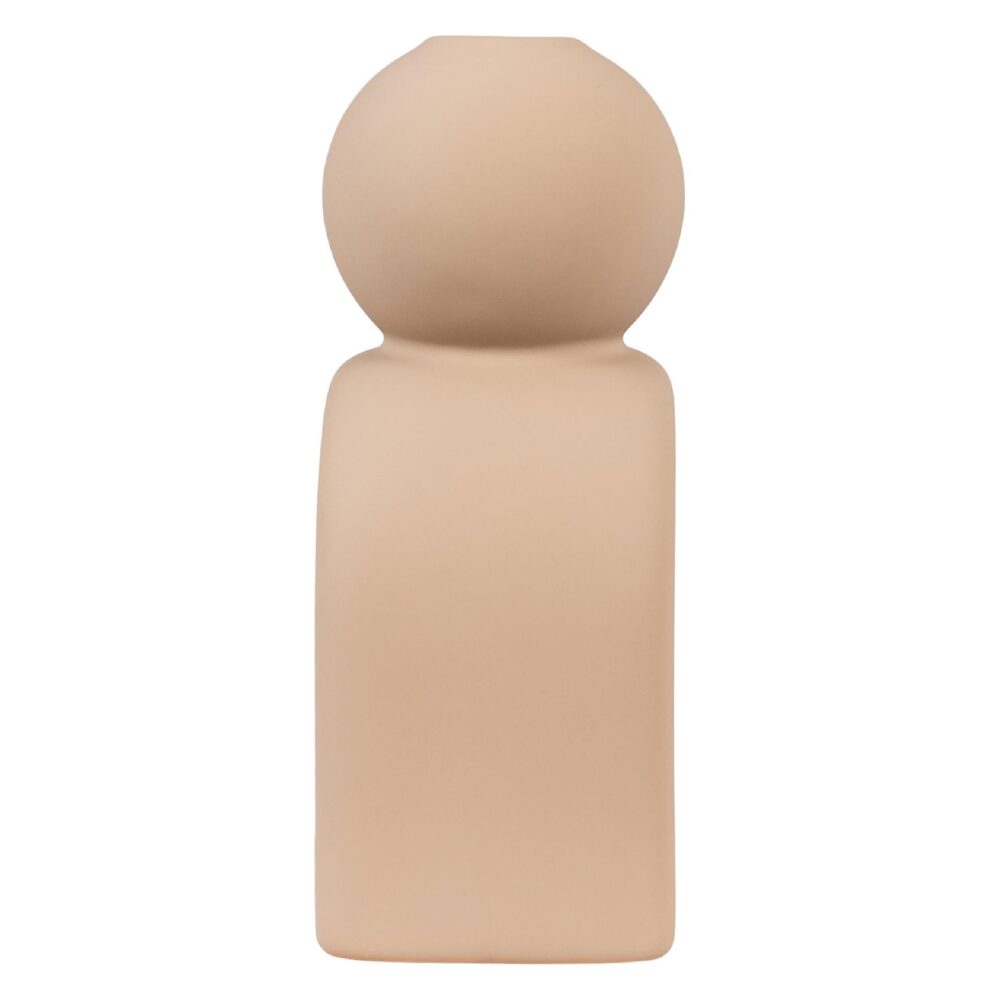 bruine keramieken kandelaar afbeelding 4