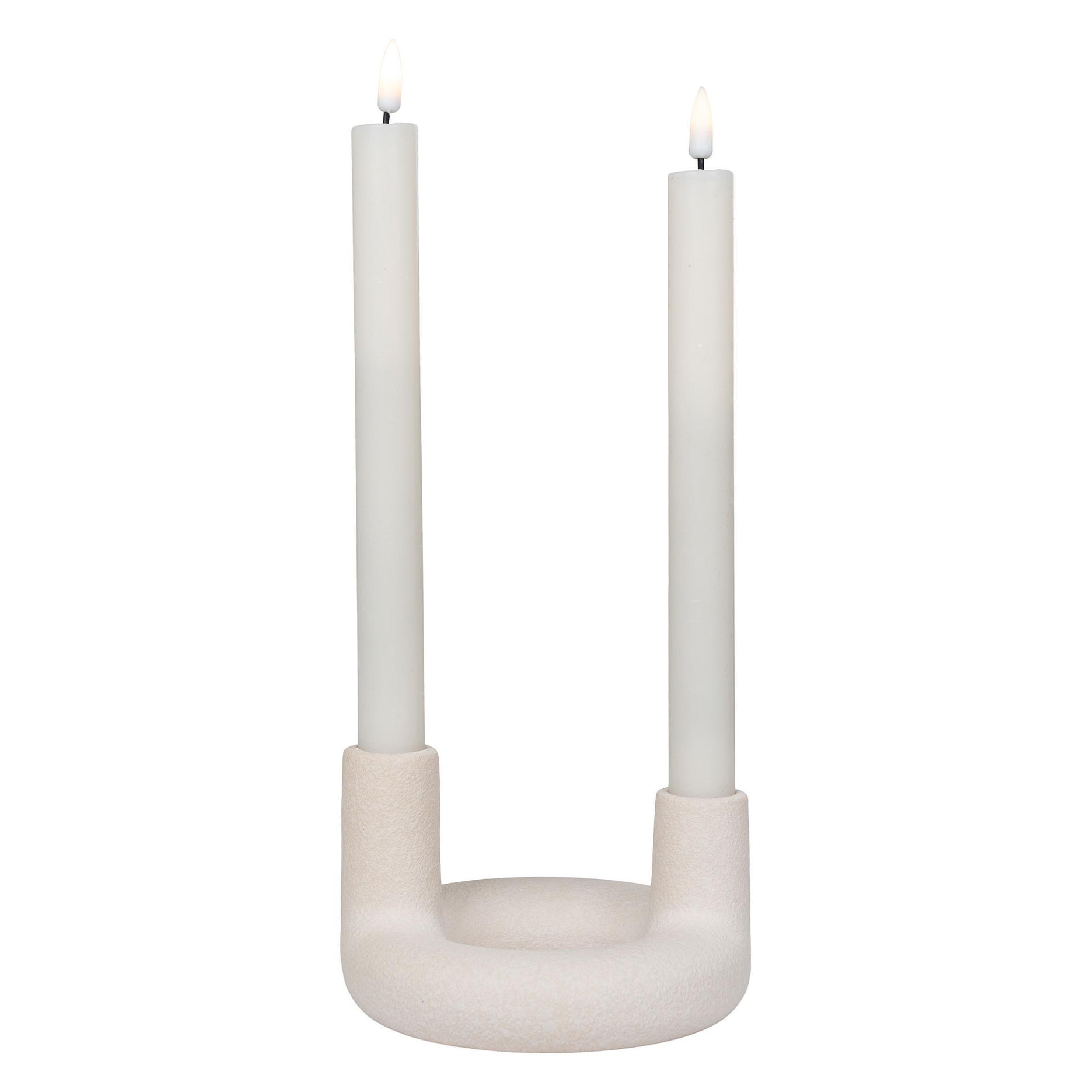 beige keramieken kandelaar afbeelding 2