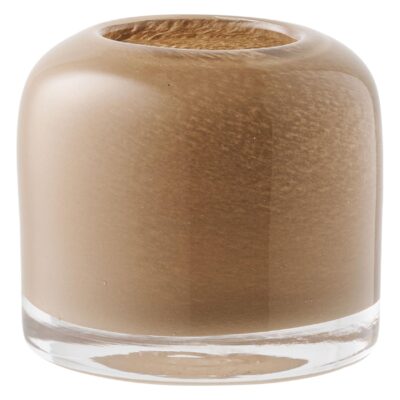 bruine glazen theelichthouders set afbeelding 1