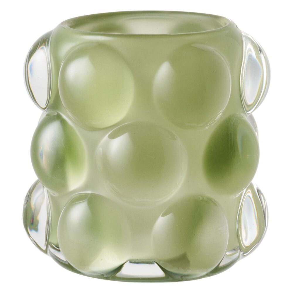 glazen kaarsenhouders beige groen set van 2 afbeelding 2