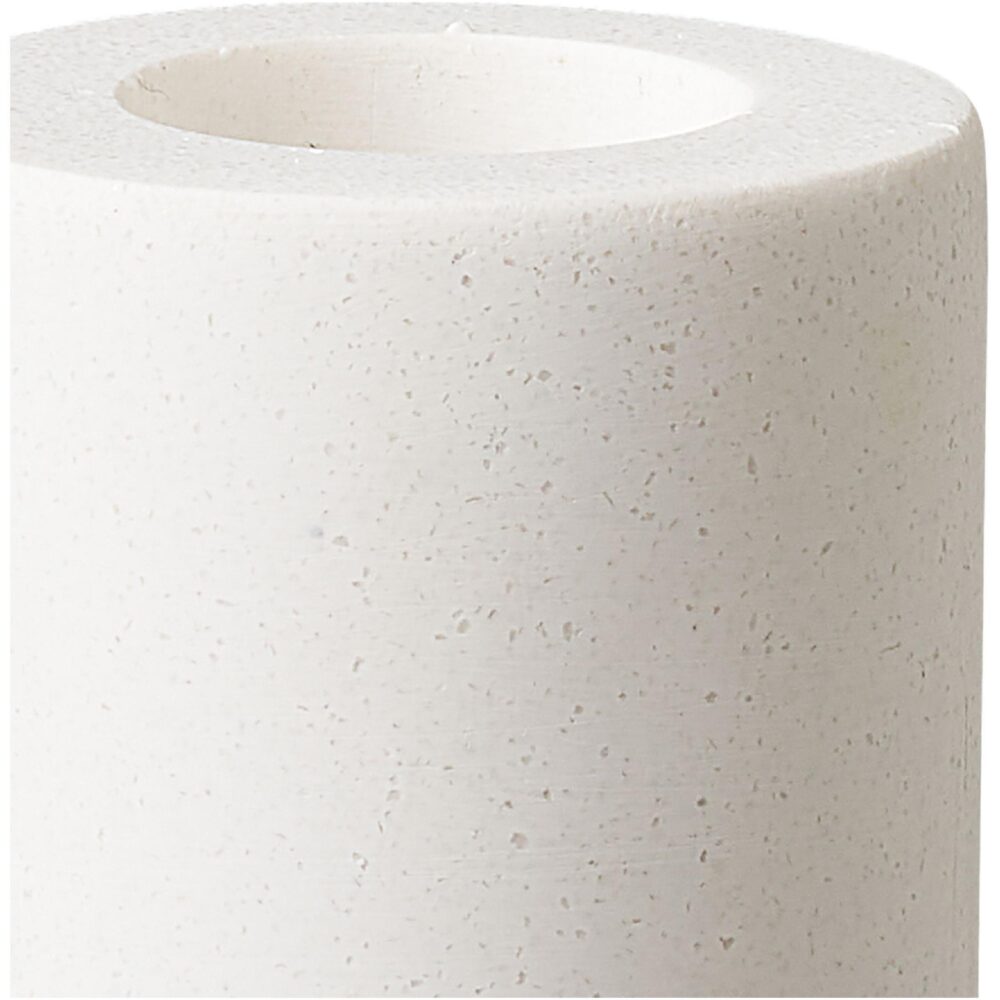 witte kalkstenen kandelaars set afbeelding 4