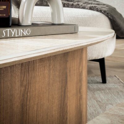 driehoekige salontafelset keramiek travertin-look Sorell afbeelding 5