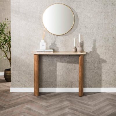 Sorell travertin kaptafel hal afbeelding 3