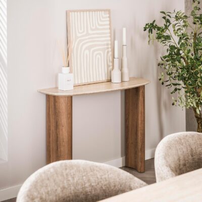 Sorell travertin kaptafel hal afbeelding 4