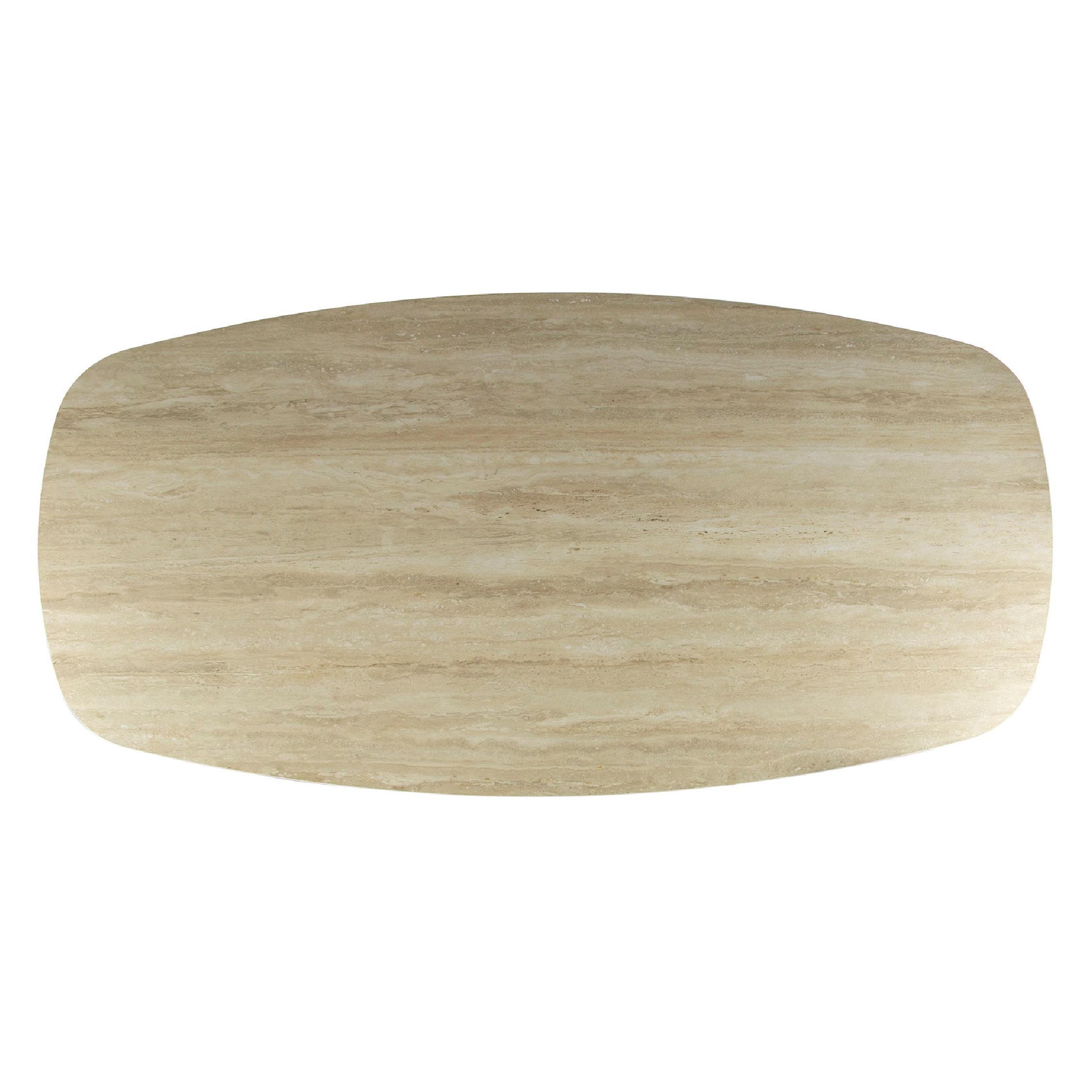 Deens ovale keramiek eettafel Nino travertin afbeelding 2