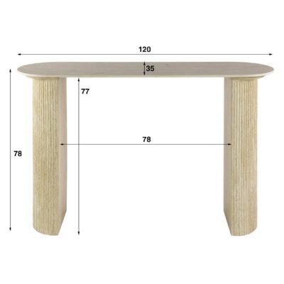 kaptafel Nino travertin look afbeelding 2