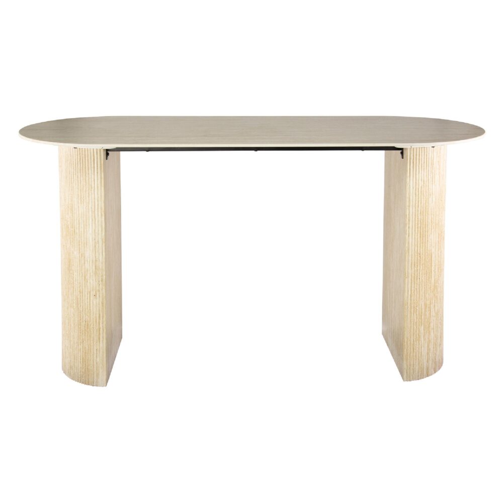 ovaal keramiek travertin bartafel Nino afbeelding 1