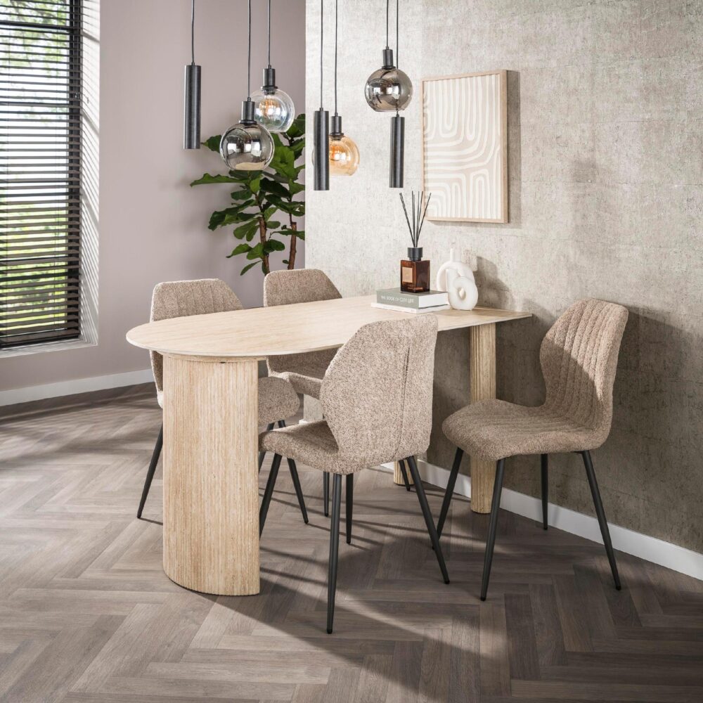 keramiek eettafel Nino 140 cm afbeelding 3