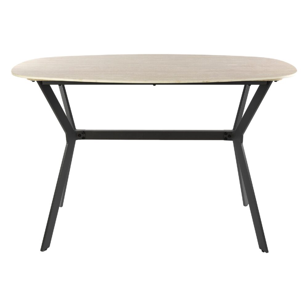 bartafel Nino keramiek travertin Deens ovaal 140cm afbeelding 1