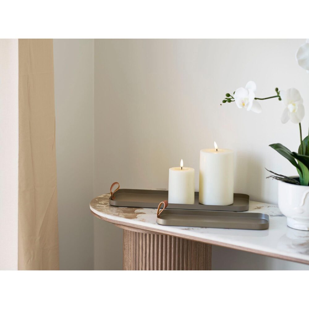 stalen dienbladen set bruin afbeelding 4