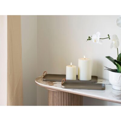 stalen dienbladen set bruin afbeelding 4