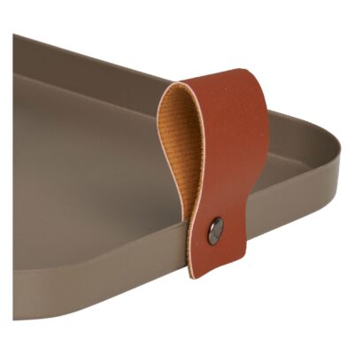 stalen dienbladen set bruin afbeelding 3