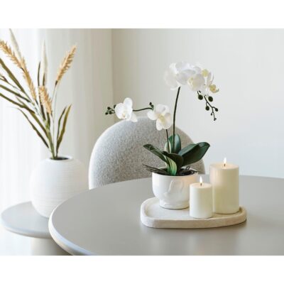 beige rechthoekig cementlook dienblad afbeelding 4