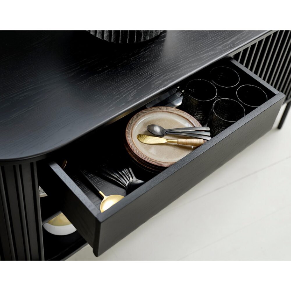 zwart eiken dressoir Yana afbeelding 7