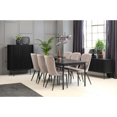 zwart eiken dressoir Yana afbeelding 17