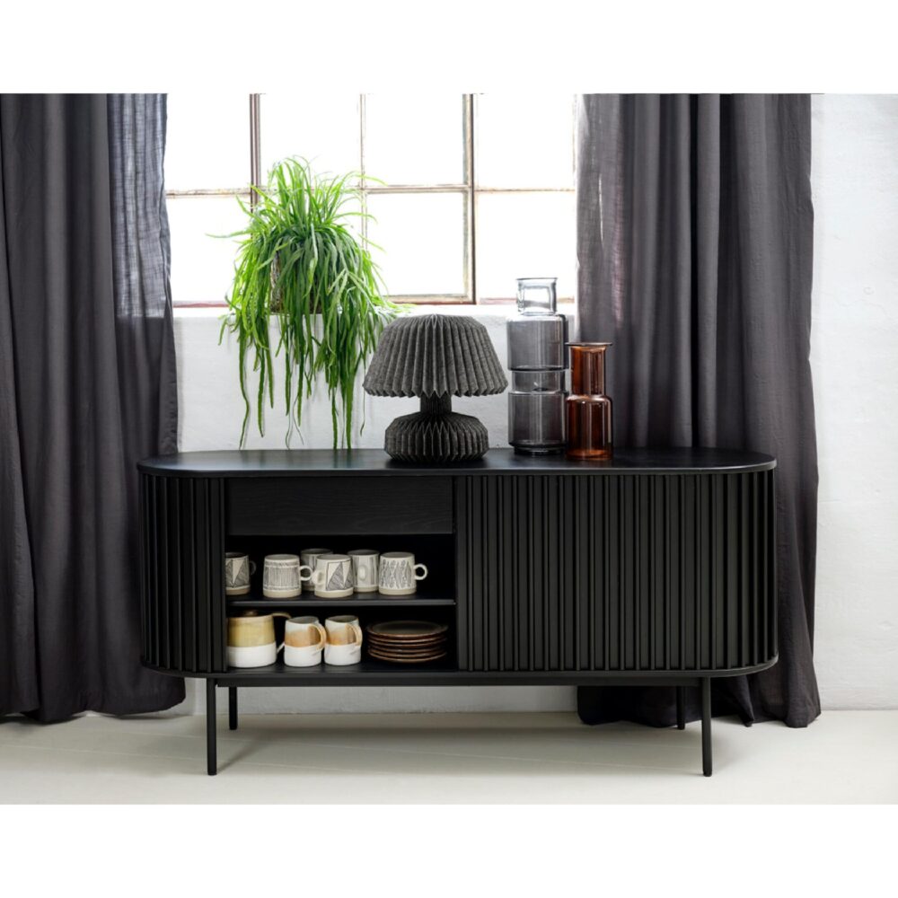 zwart eiken dressoir Yana afbeelding 8