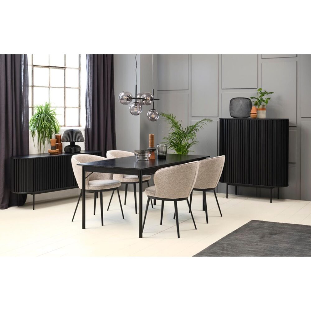 zwart eiken dressoir Yana afbeelding 12