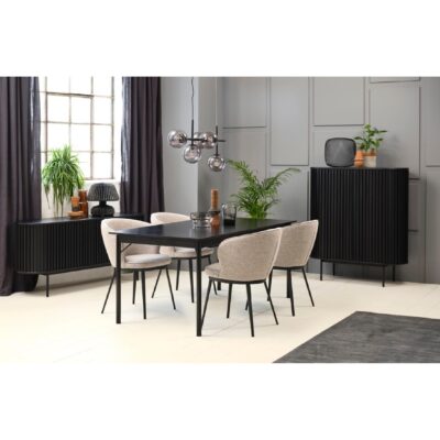 zwart eiken dressoir Yana afbeelding 12
