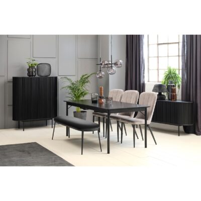 zwart eiken dressoir Yana afbeelding 15