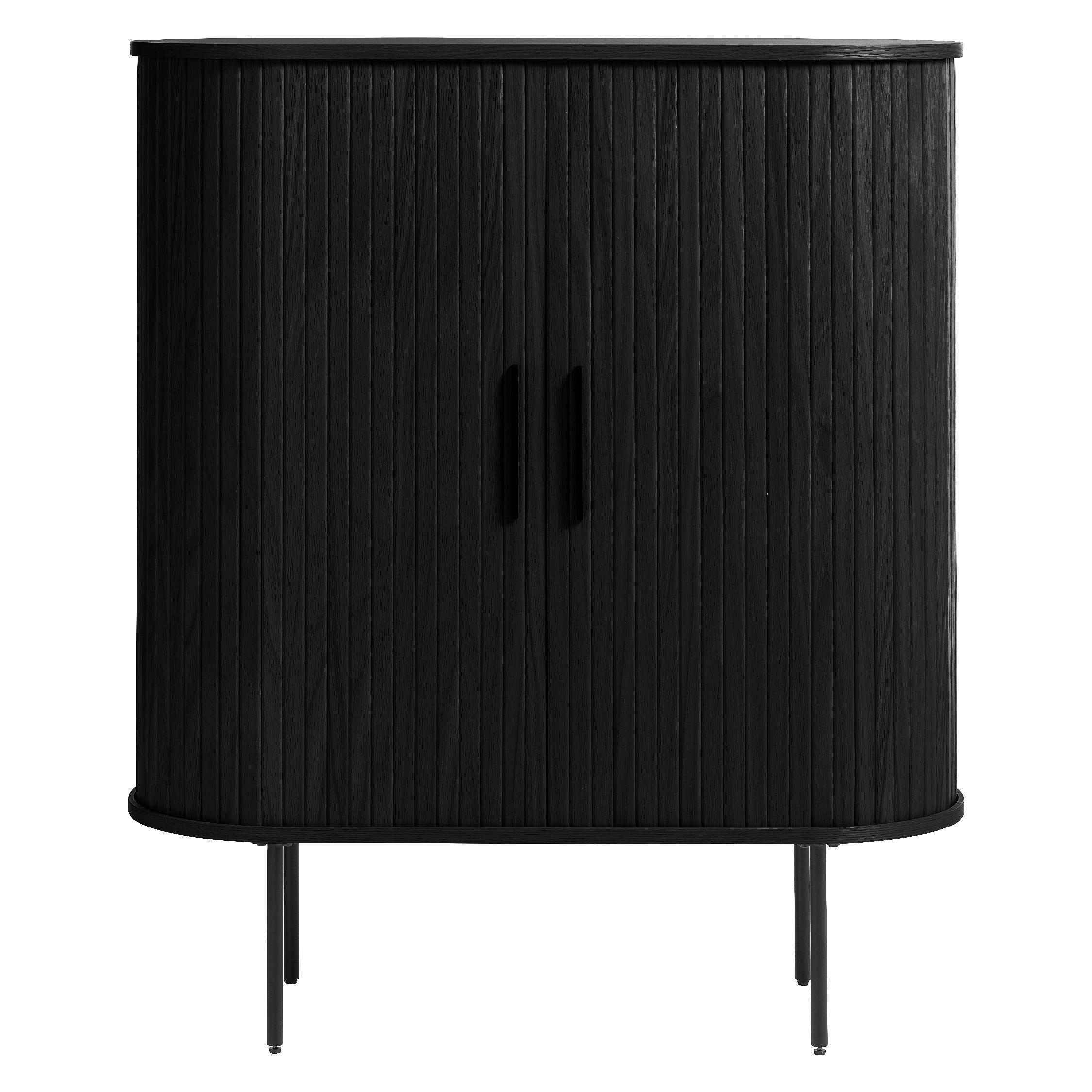 zwarte wandkast met schuifdeuren Nova afbeelding 1