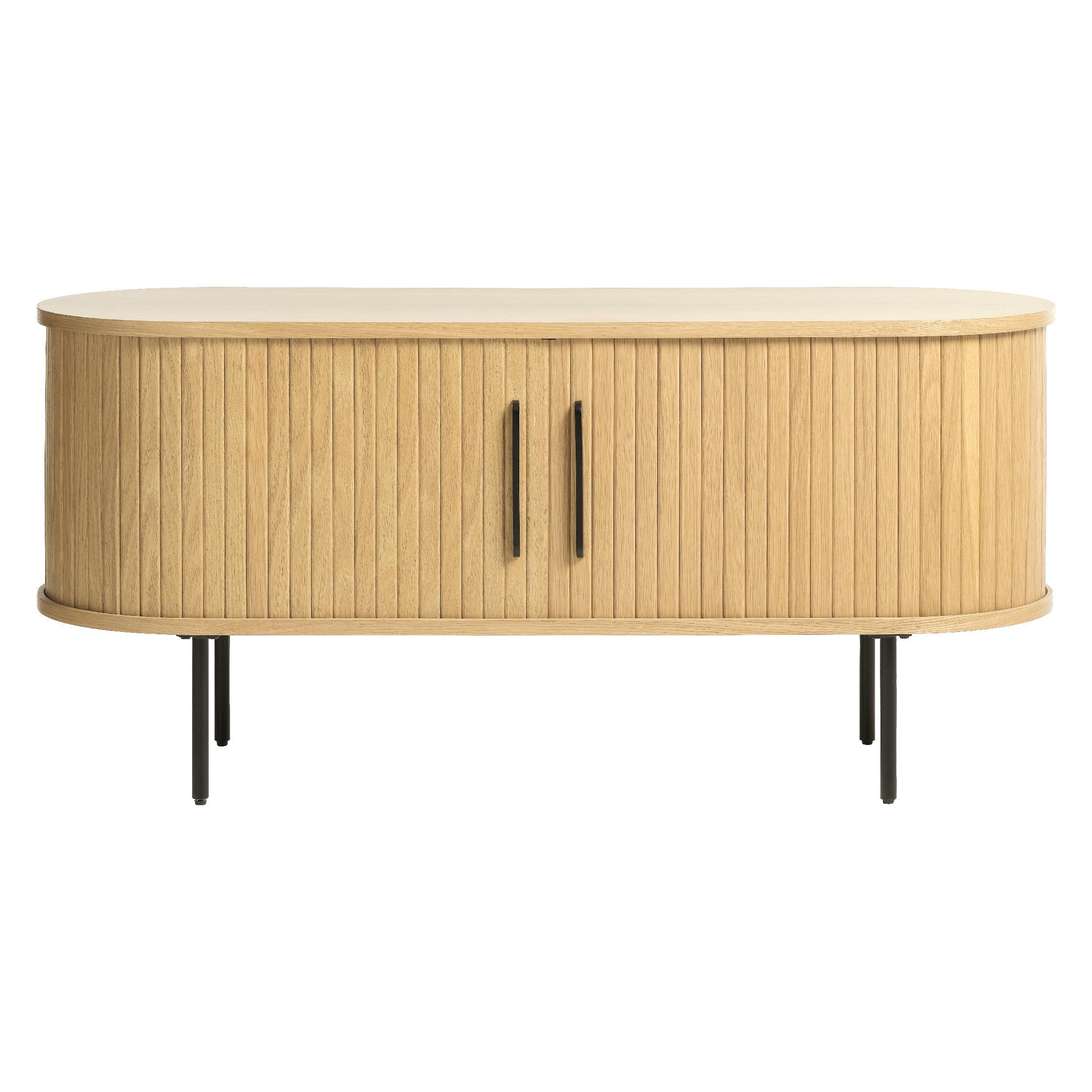 tv meubel Nova eiken met schuifdeuren afbeelding 1