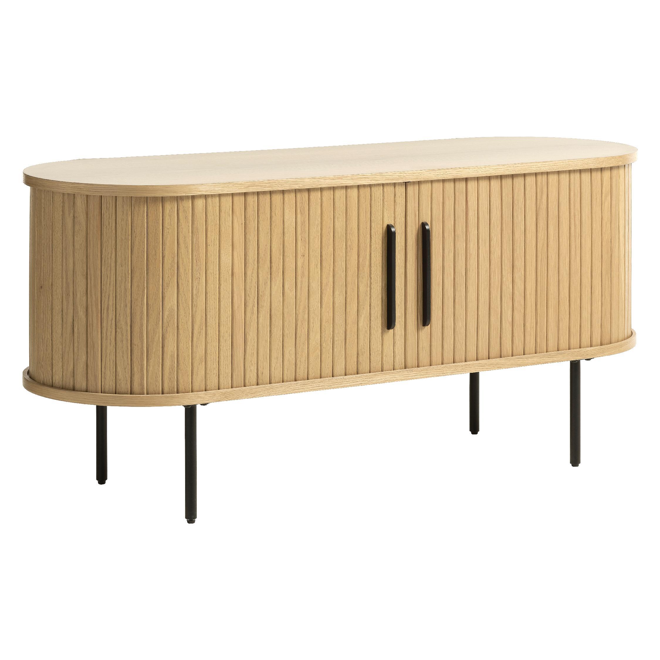 tv meubel Nova eiken met schuifdeuren afbeelding 2