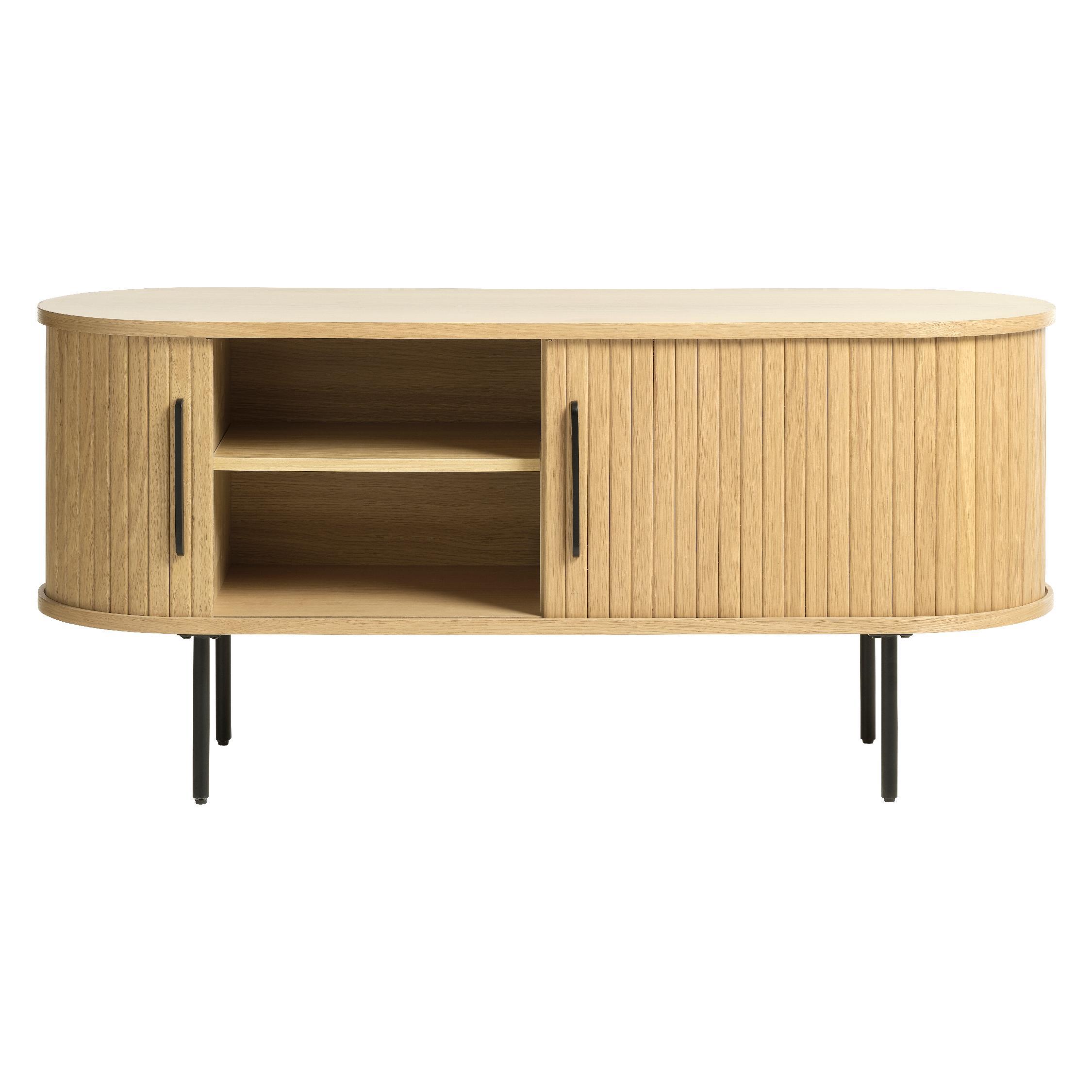 tv meubel Nova eiken met schuifdeuren afbeelding 6