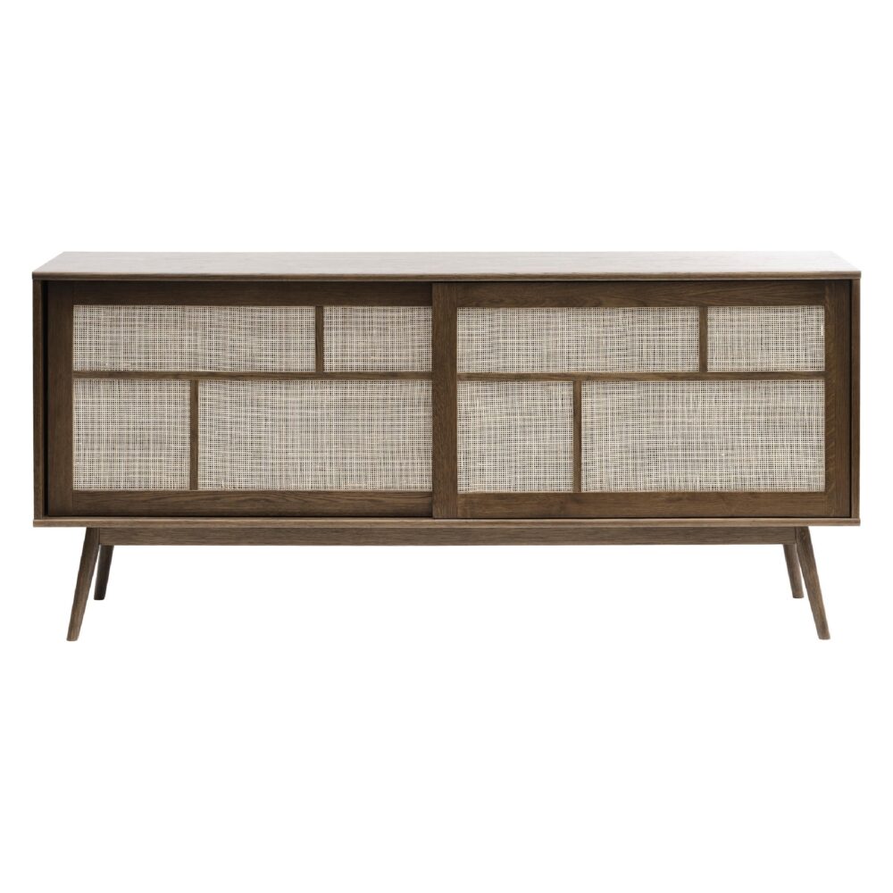 Enli dressoir smoked oak rotan 180 cm afbeelding 1