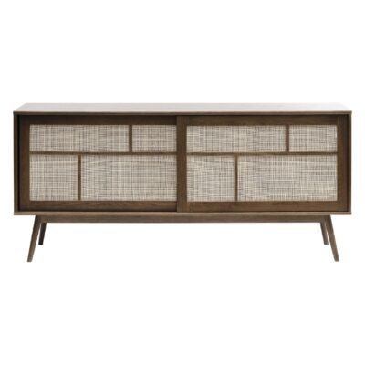 Enli dressoir smoked oak rotan 180 cm afbeelding 1