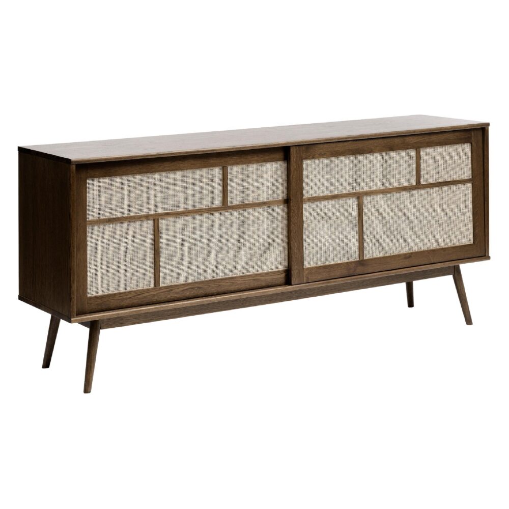 Enli dressoir smoked oak rotan 180 cm afbeelding 3