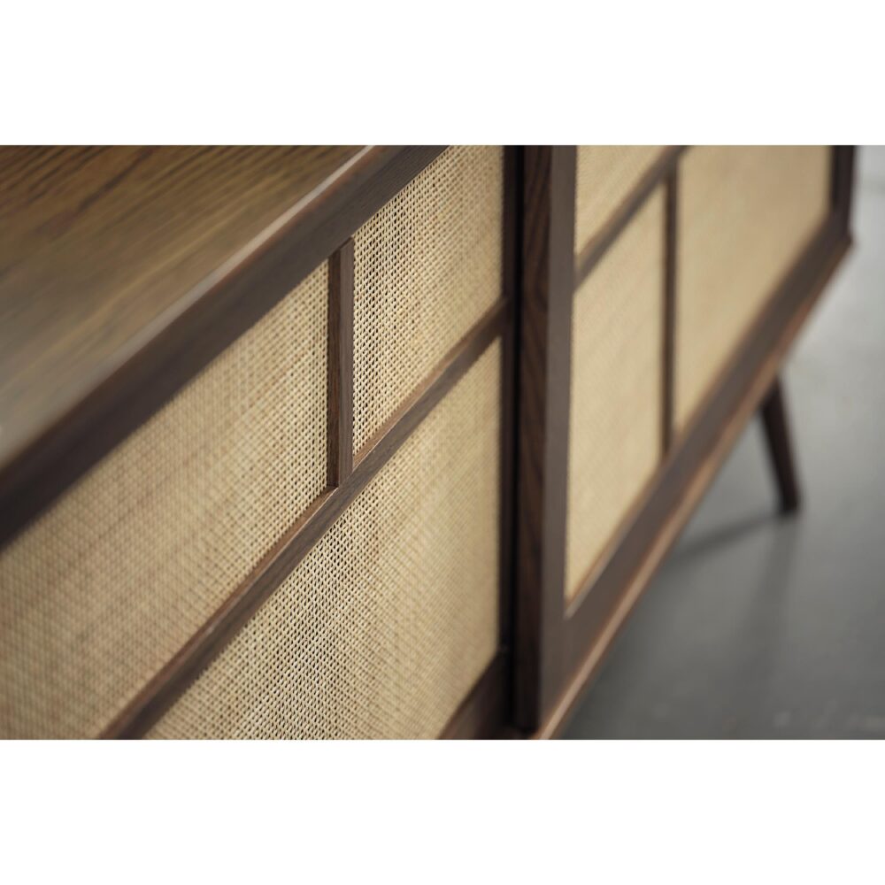 Enli dressoir smoked oak rotan 180 cm afbeelding 6