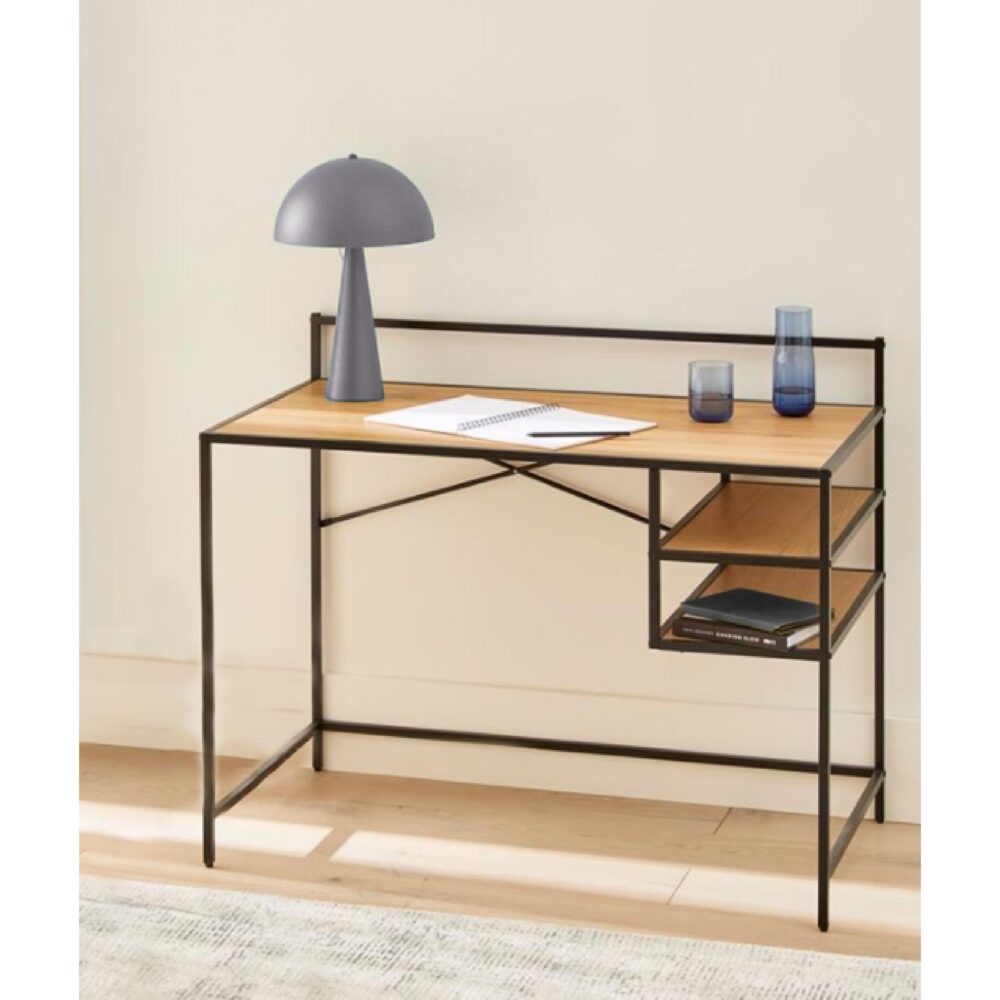 buro lynor eiken zwart afbeelding 5